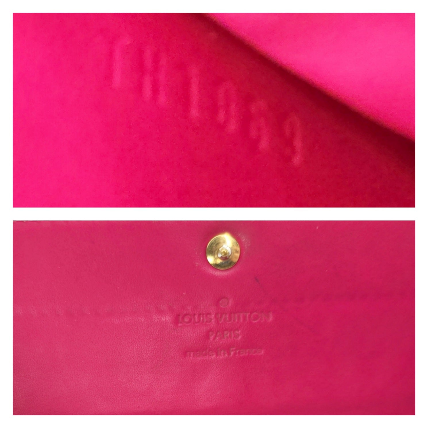 Louis Vuitton Monogram Sarah Vernis Wallet Rose Pop