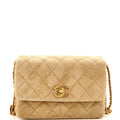 CHANEL Precious Buttons Chain Flap Bag Quilted Velvet Mini
