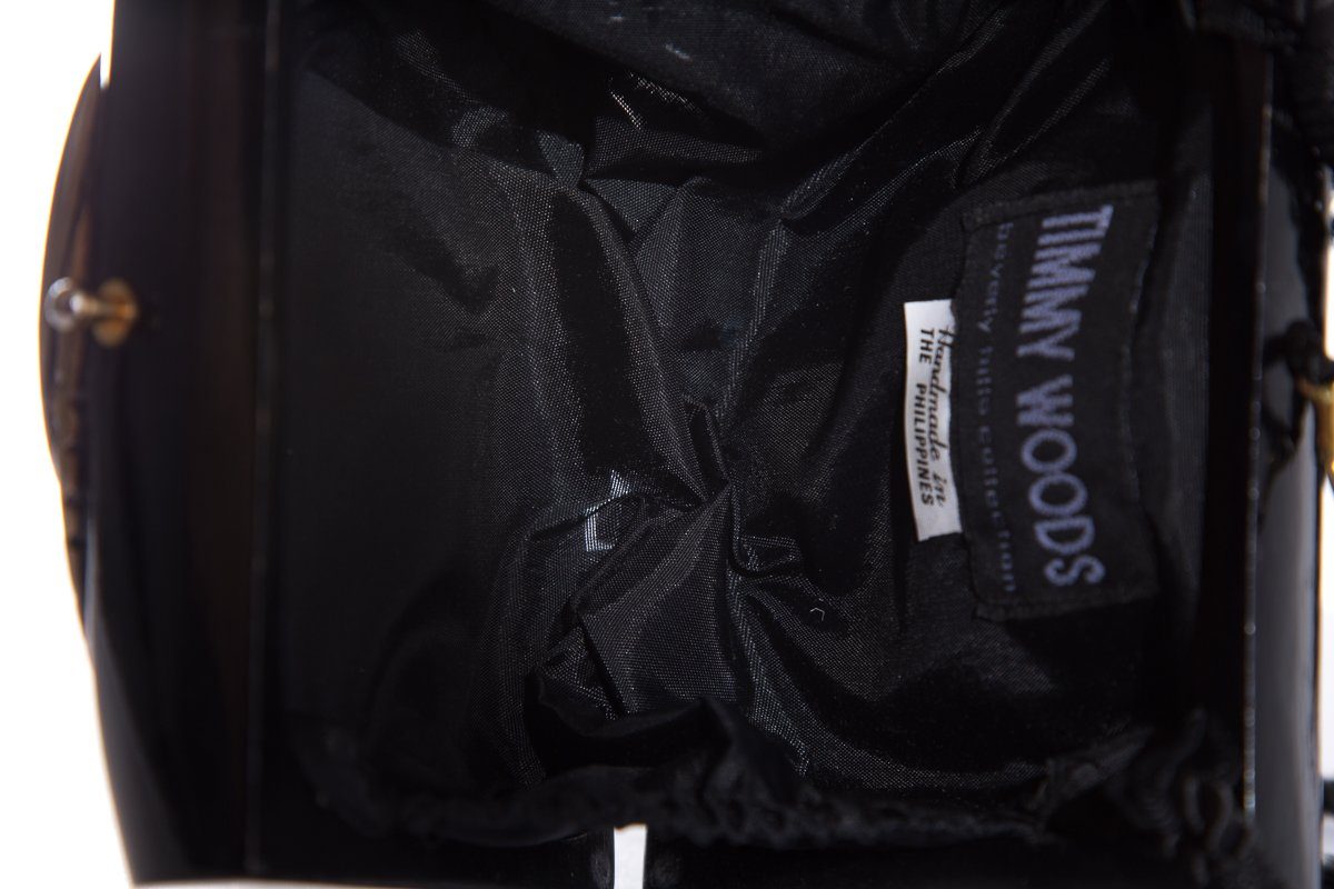 Timmy Woods Handmade Black & Gold Shoulder Bag
