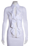 Chanel White Lace Blouse SZ 36