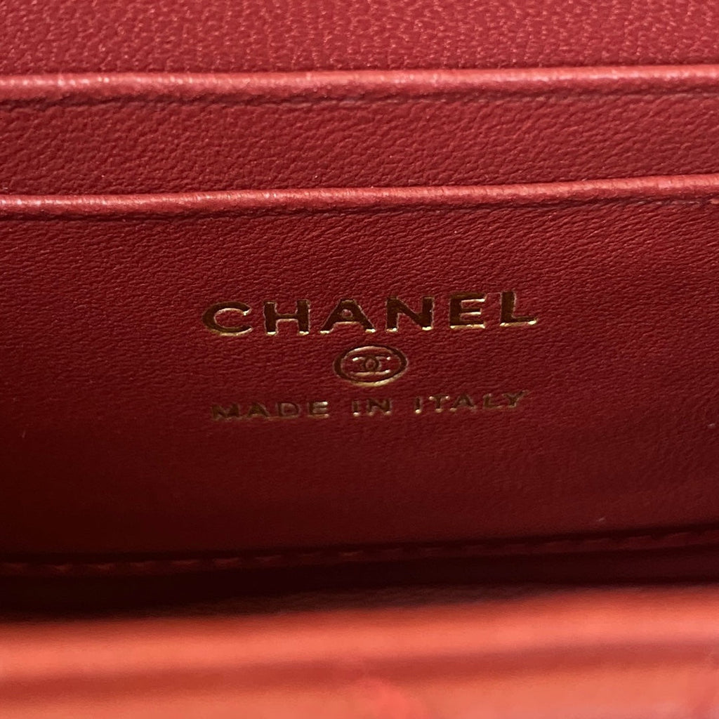 CHL Clutch With Chain Gold Hardware Red For Women, Women’s Handbags, Shoulder Bags 5.7in/14.5cm