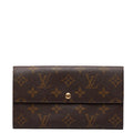 Louis Vuitton Monogram Pochette Porte Monet Credit Long Wallet M61725 Brown PVC Leather  Louis Vuitton