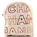 CHANEL Logo Zip Backpack Shearling