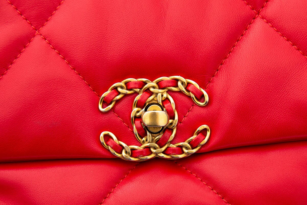 Chanel 19 Red Leather 2022 Handbag