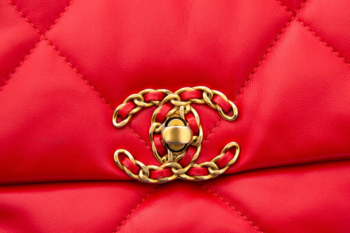 Chanel 19 Red Leather 2022 Handbag