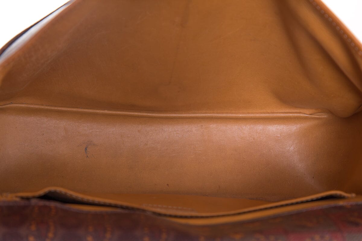 Escada Vintage Brown & Paisley Messenger Shoulder Bag