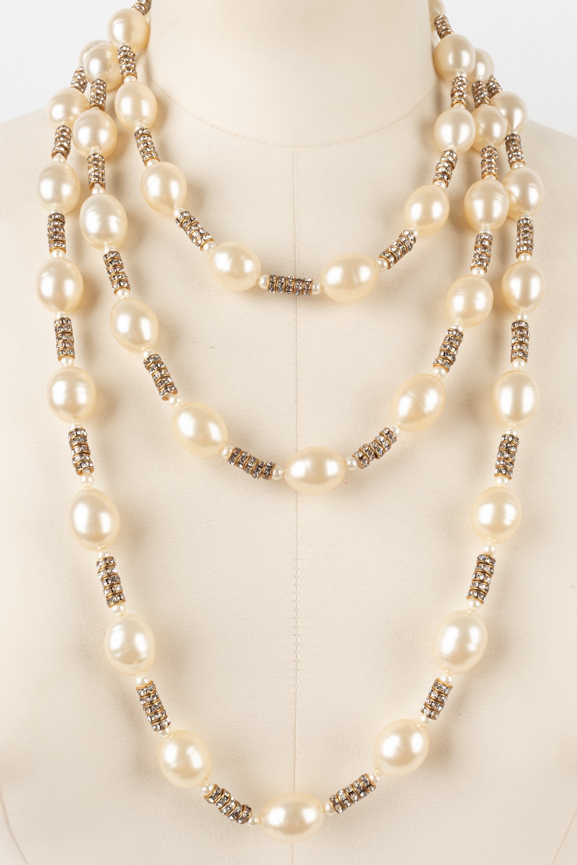 Collier de perles nacrÃƒÆ’Ã‚Â©es Chanel 1990s