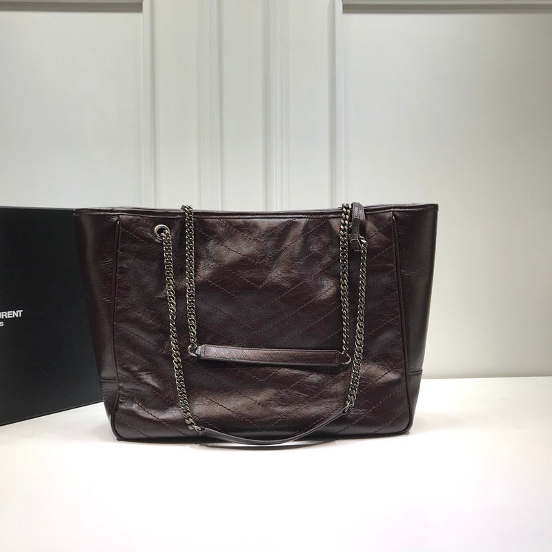 GLAMI Niki Shopping Bag Burgundy For Women 13.8in/35cm YSLÃ‚Â 