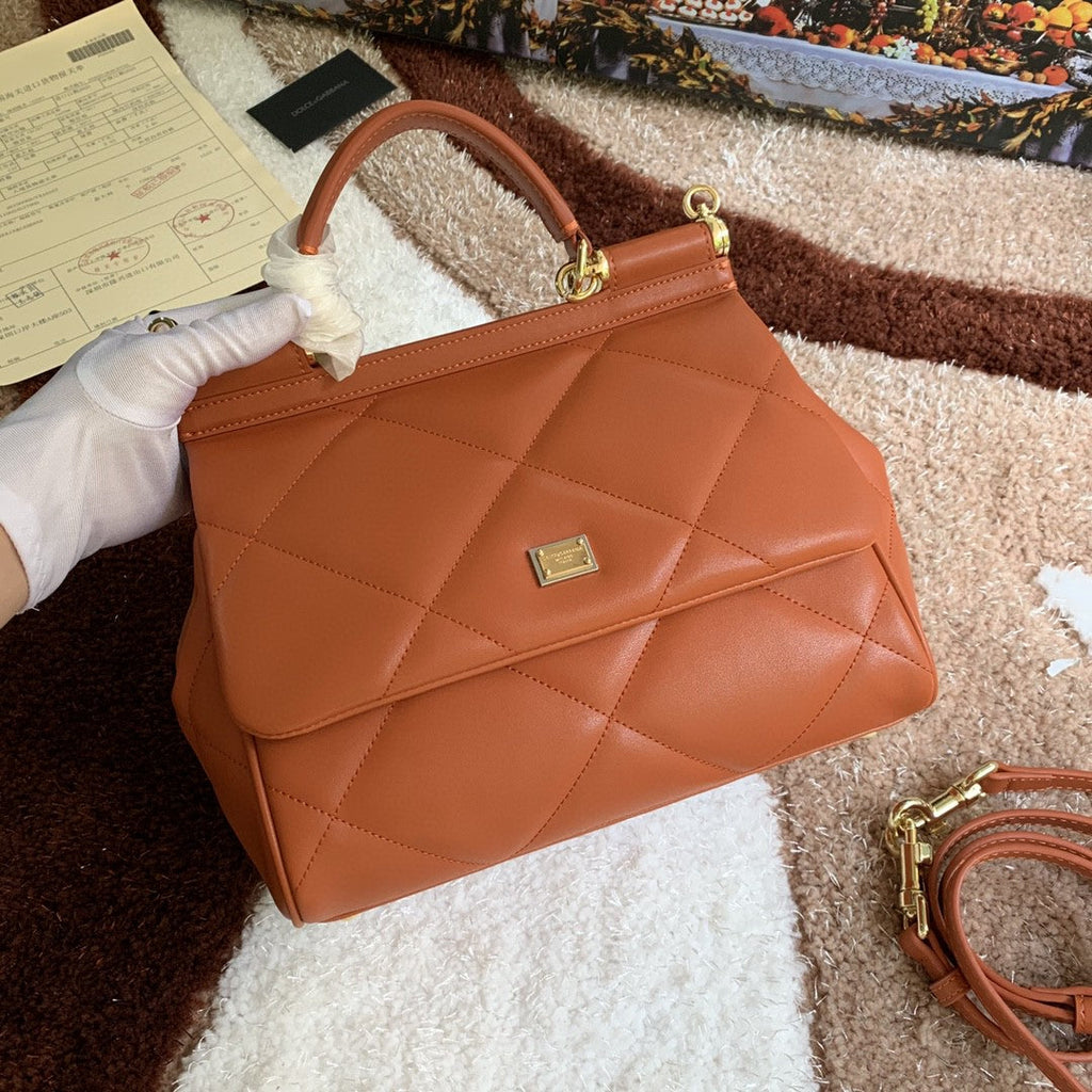 GLAMI MeGLAMIum Sicily Bag In Quilted Brown For Women 10.2in/26cm GLAMI GLAMI6002AW5918N131