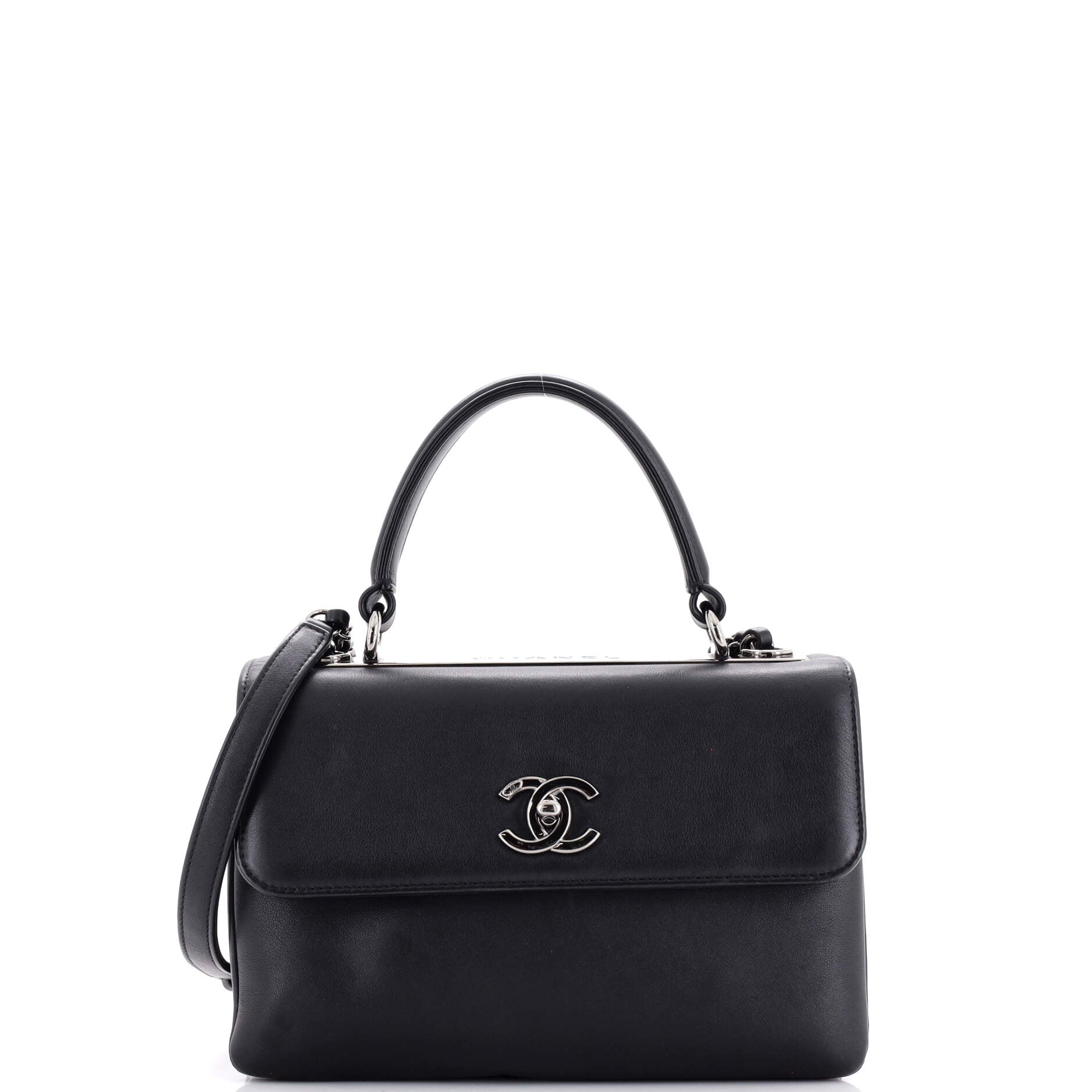 CHANEL Trendy CC Top Handle Bag Calfskin Small