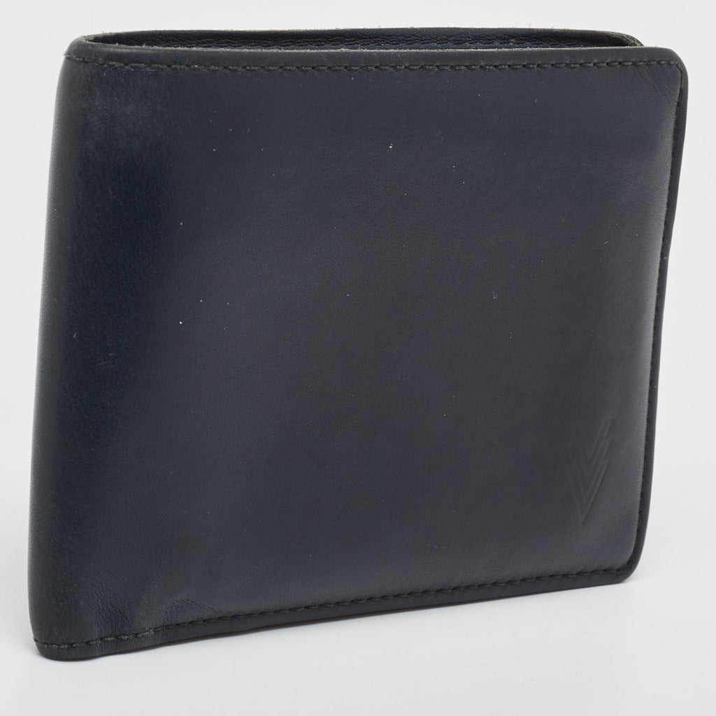 Louis Vuitton Navy Leather Bifold Wallet