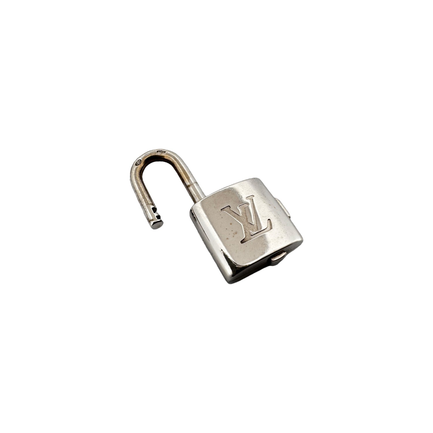 Louis Vuitton 18K White Gold Padlock & Square Link Bracelet