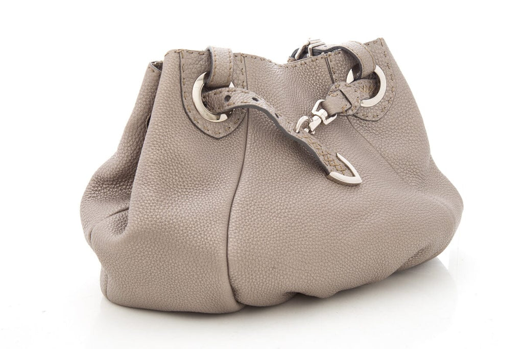 Fendi Taupe Leather Handbag