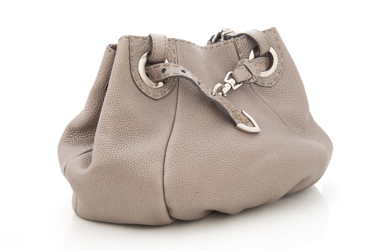 Fendi Taupe Leather Handbag