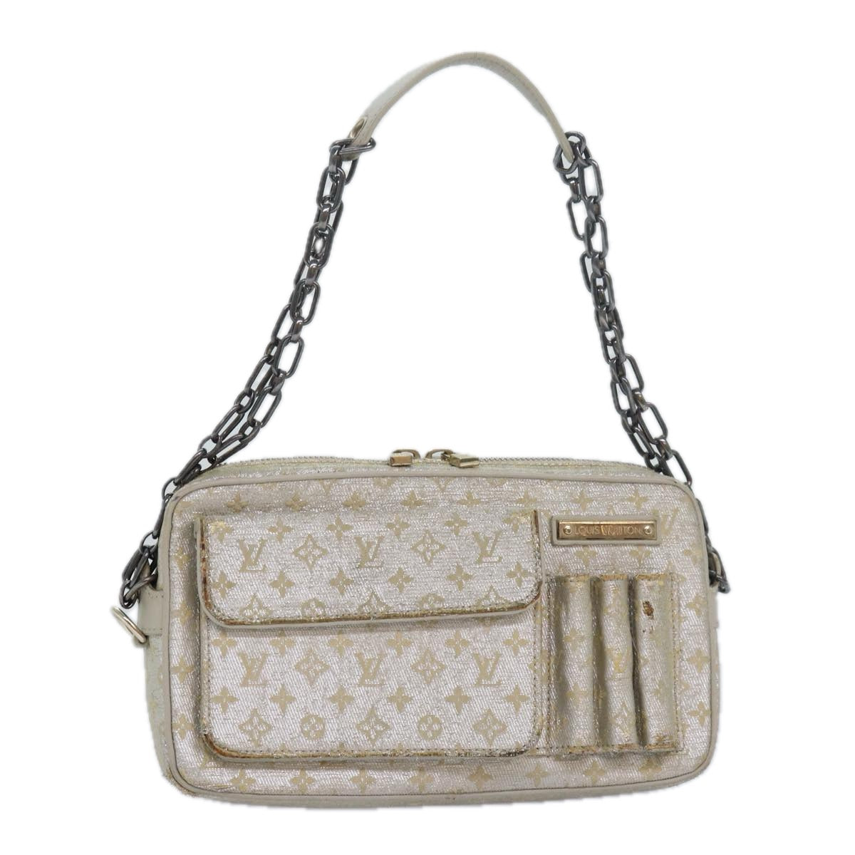Louis Vuitton Monogram Shine Chain Mckenna Bag Silver