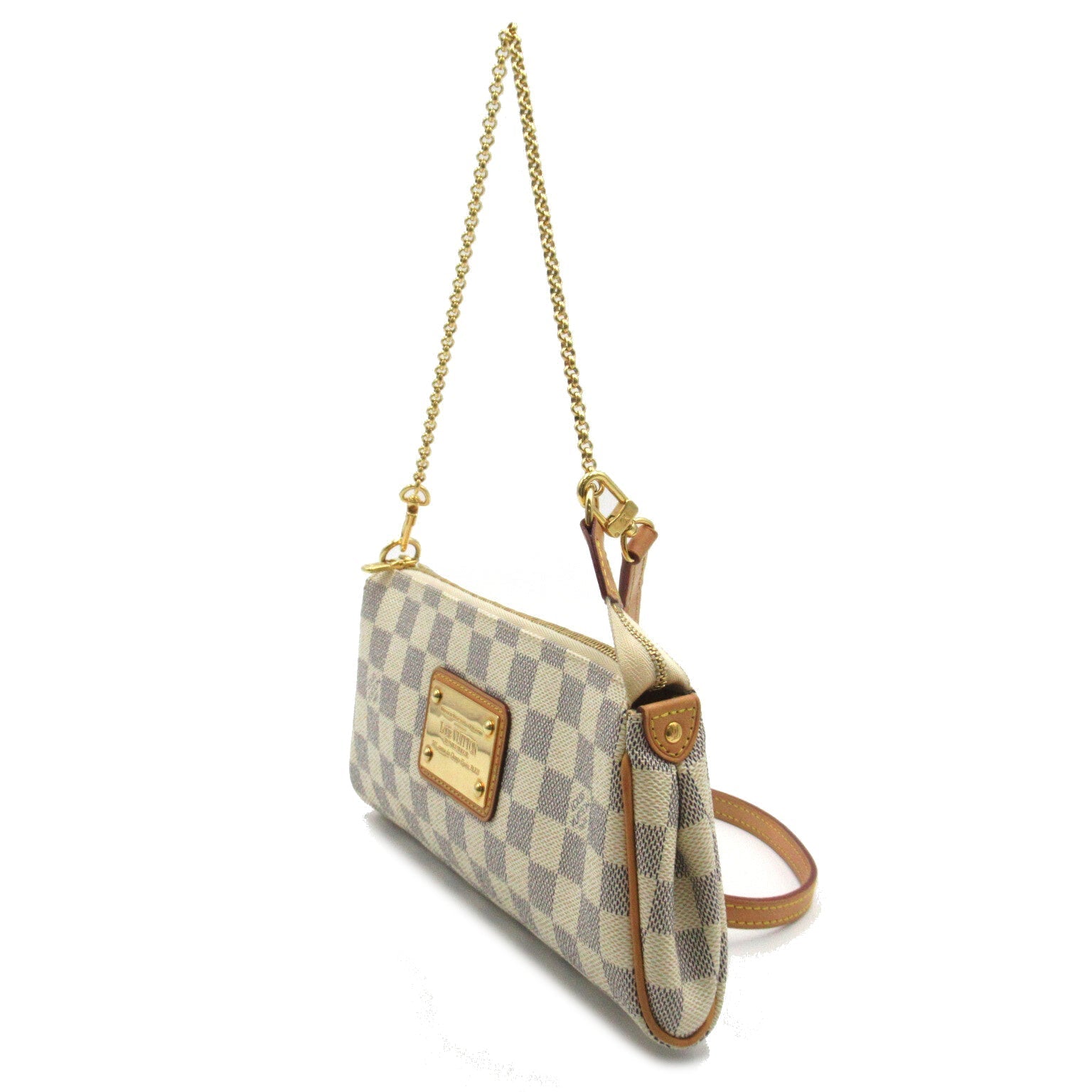 Louis Vuitton Eva 2w Shoulder Bag PVC Coated Canvas Damier Azur  Ivory N55214