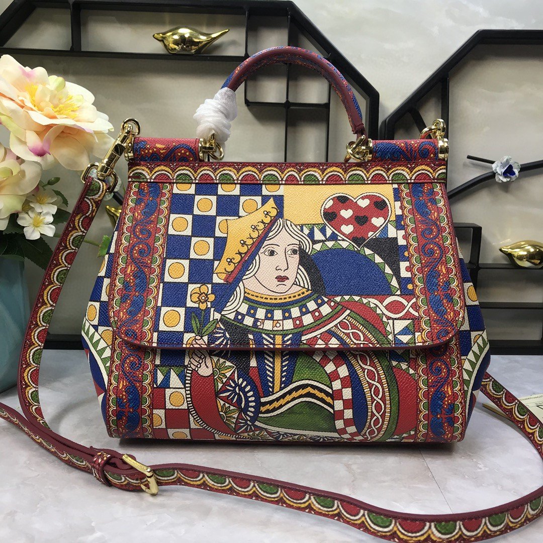 GLAMI 90s Sicily Bag With Logo Print Multicolor For Women 10.2in/26cm GLAMI