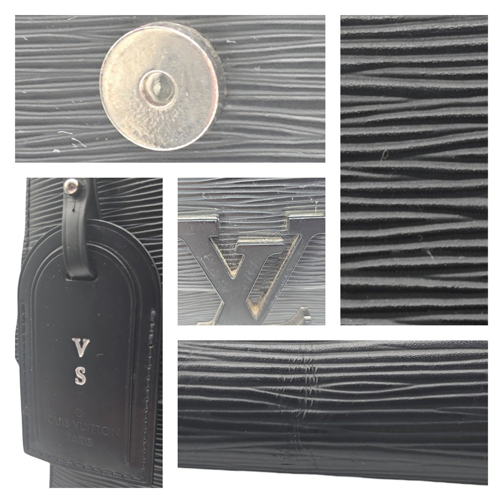 Louis Vuitton Black Epi Grenelle Handbag