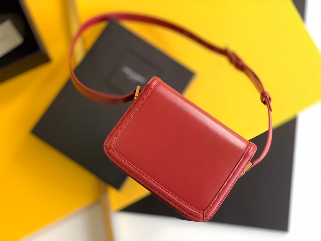 GLAMI Solferino Small Satchel Bag Red In Box With Gold Hardware 7.4in/19cm YSl 6343060SX0W6805