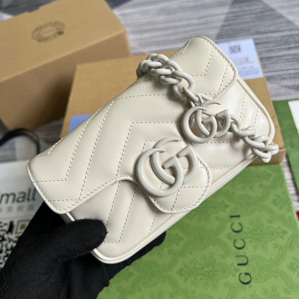 Glami Marmont Super Mini Bag White For Women, Women’s Bags 6.2in/17cm Glami
