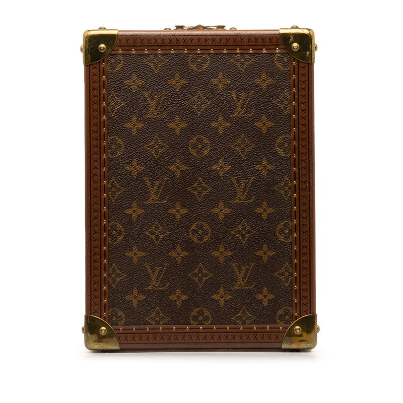 Louis Vuitton Monogram Boat Flakon Handbag  Case Cosmetic Box M21828 Brown PVC Leather  Louis Vuitton
