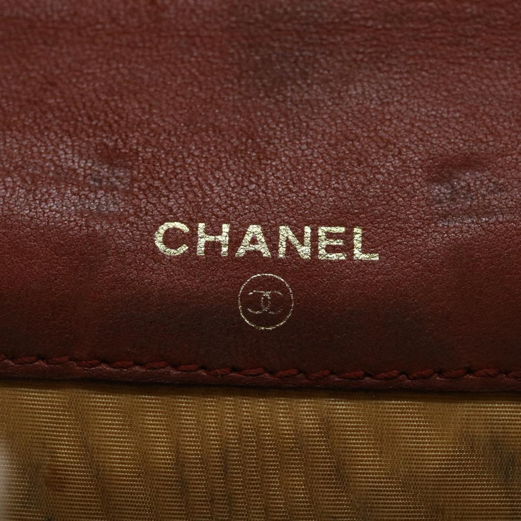 CHANEL Coin Purse Caviar Skin Red CC 40052
