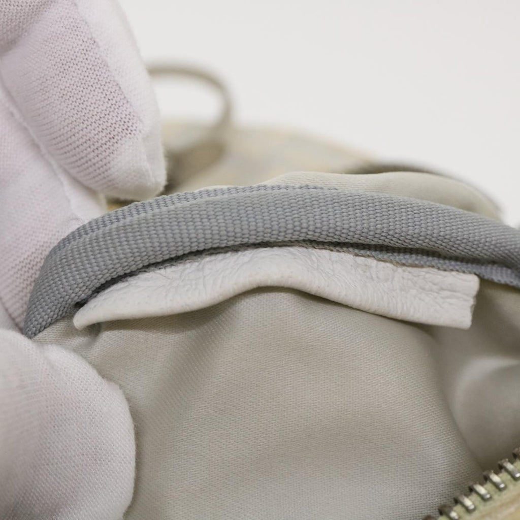 FENDI Zucchino Canvas Hand Bag Silver 40060