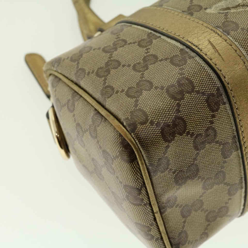 GUCCI GG Crystal Boston Bag Gold 193604 40076