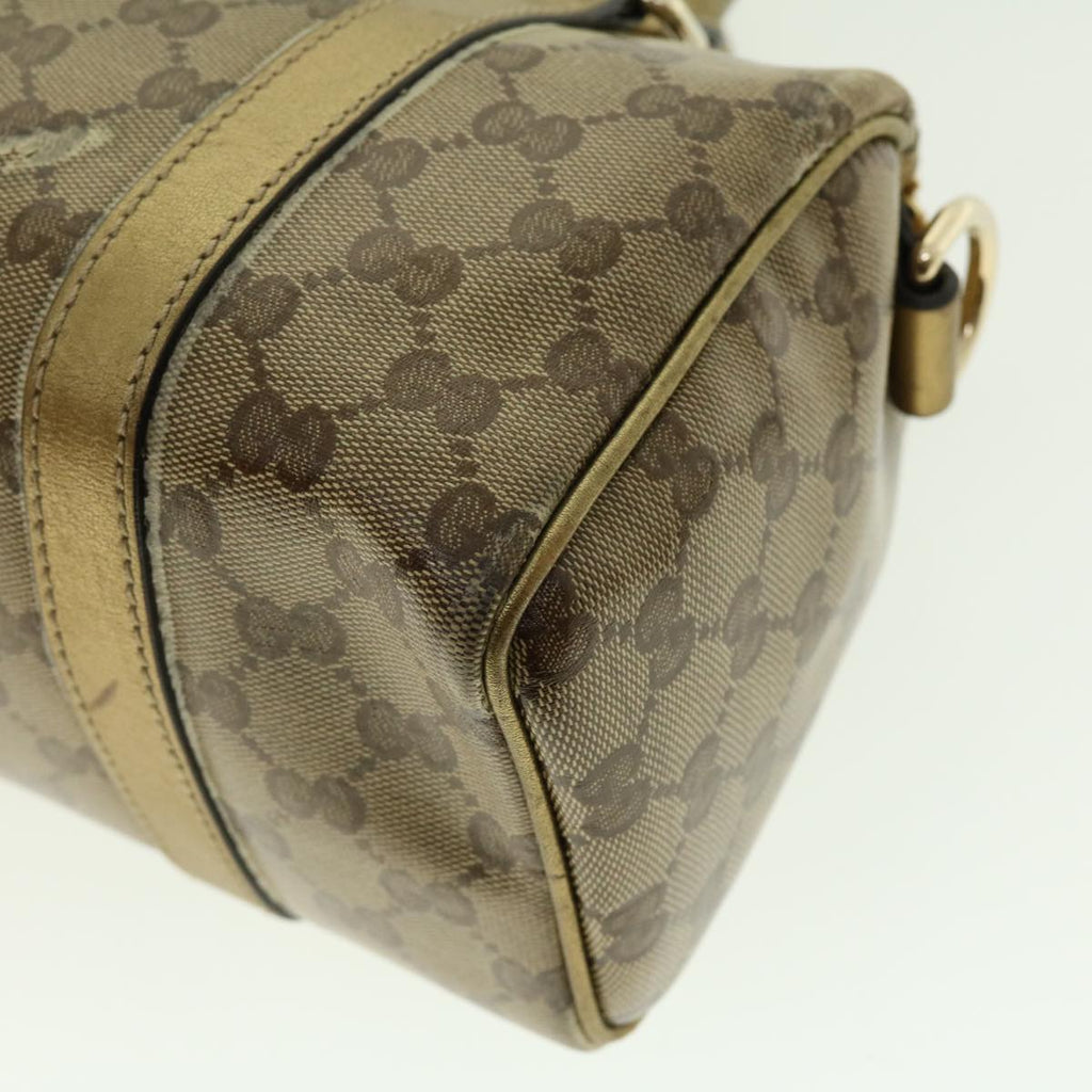 GUCCI GG Crystal Boston Bag Gold 193604 40076