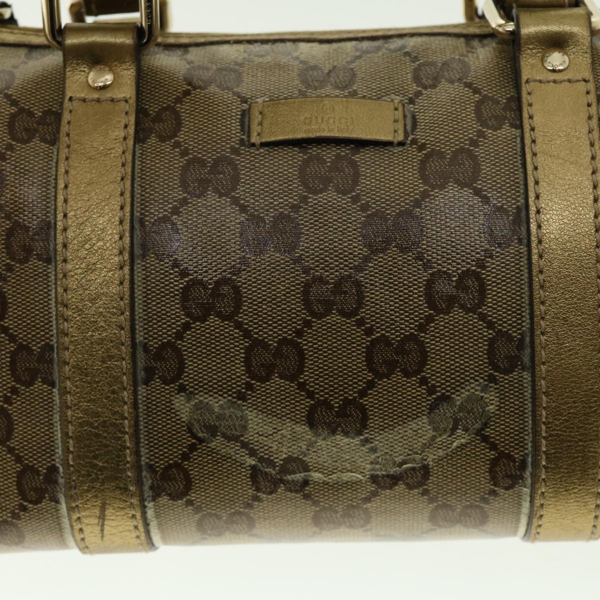 GUCCI GG Crystal Boston Bag Gold 193604 40076