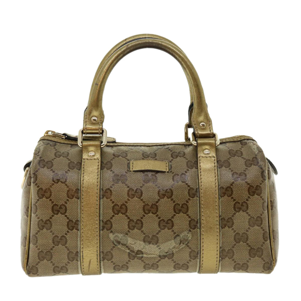 GUCCI GG Crystal Boston Bag Gold 193604 40076
