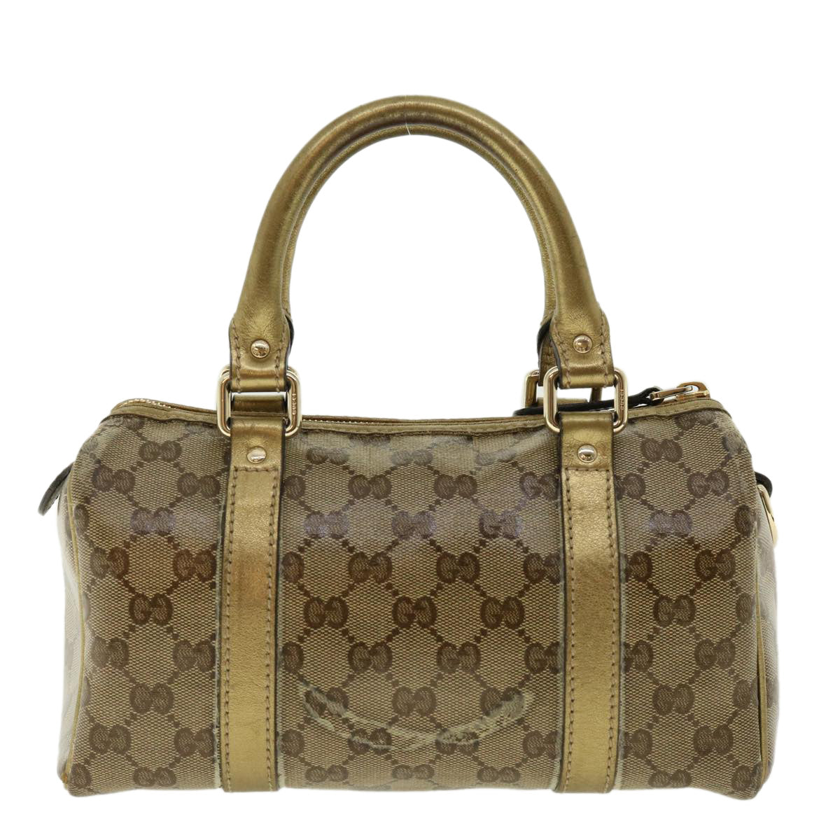 GUCCI GG Crystal Boston Bag Gold 193604 40076