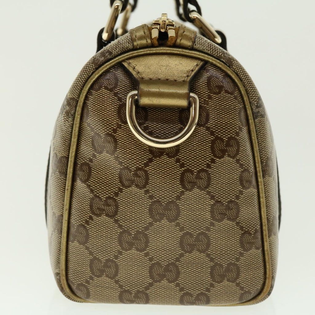 GUCCI GG Crystal Boston Bag Gold 193604 40076