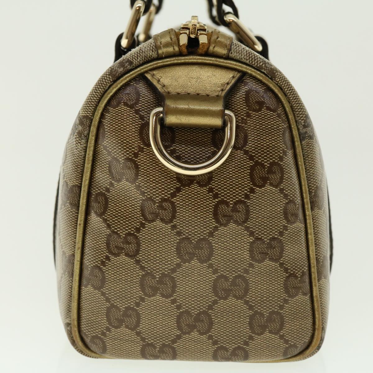 GUCCI GG Crystal Boston Bag Gold 193604 40076