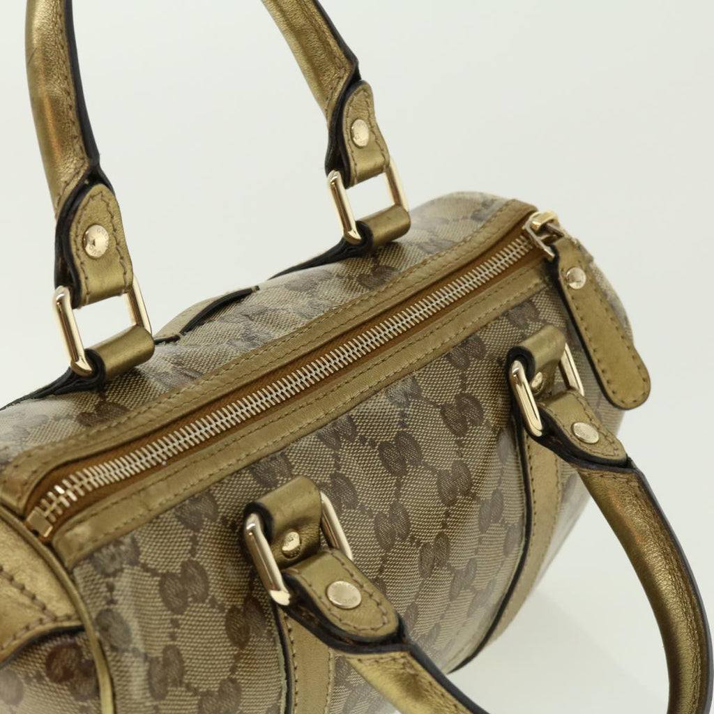 GUCCI GG Crystal Boston Bag Gold 193604 40076