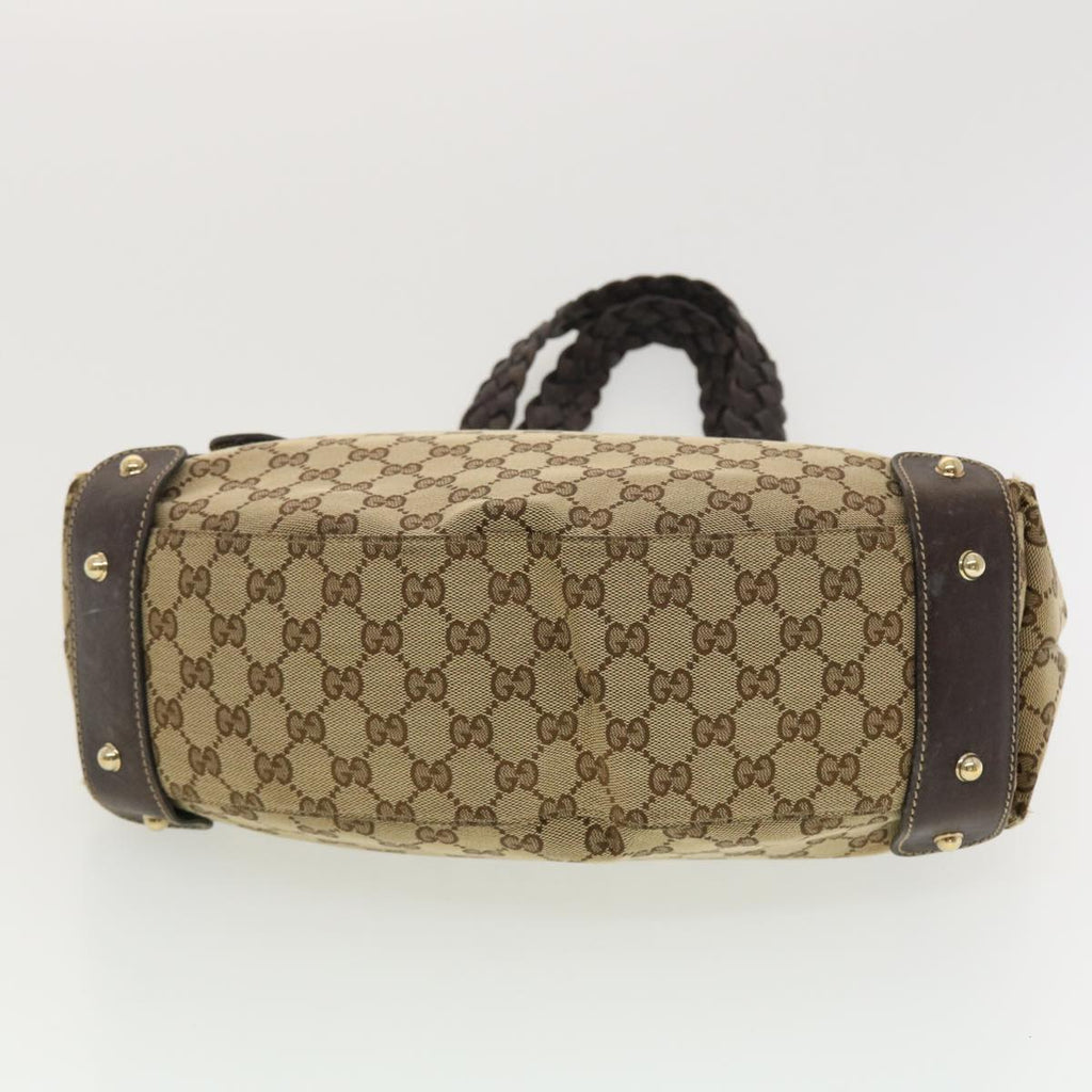 GUCCI GG Canvas Shoulder Bag Beige 162900 40110