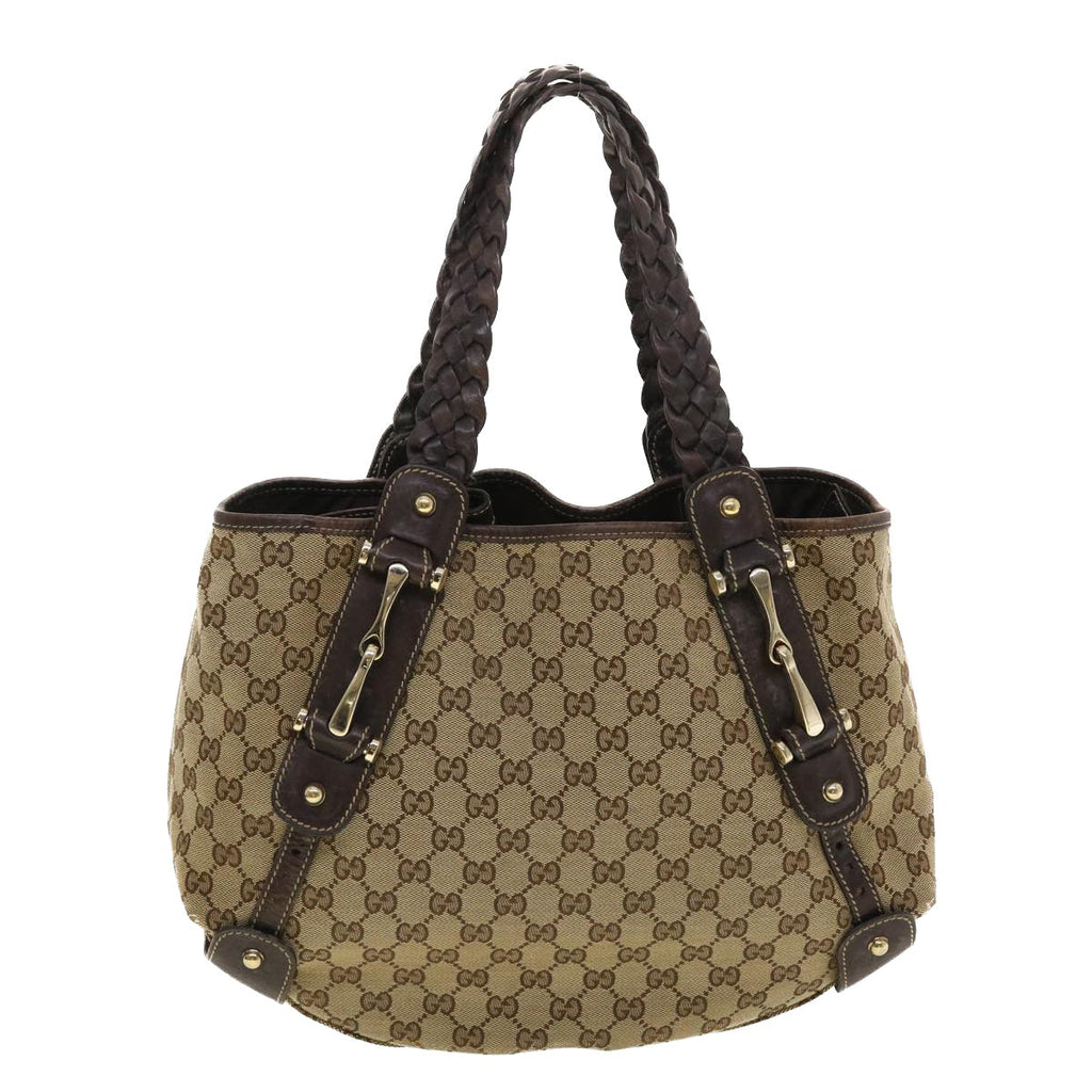 GUCCI GG Canvas Shoulder Bag Beige 162900 40110