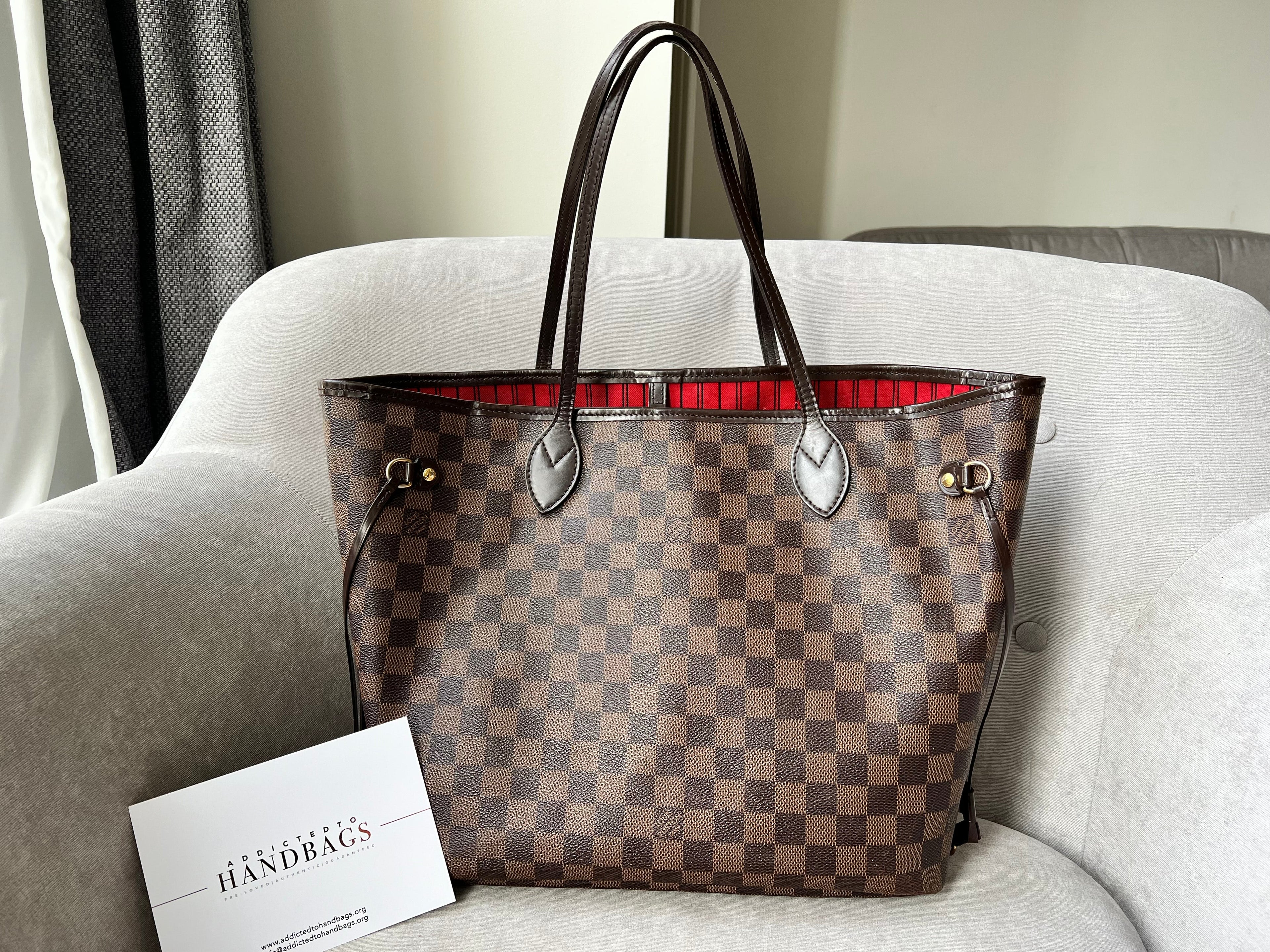 Louis Vuitton Neverfull MM Damier Ebene Cherry Interior (RRP £1,410)