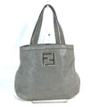 FENDI Shoulder Bag 8BR650 leather gray Bag Shoulder Bag Tote Bag logo FF Women Used