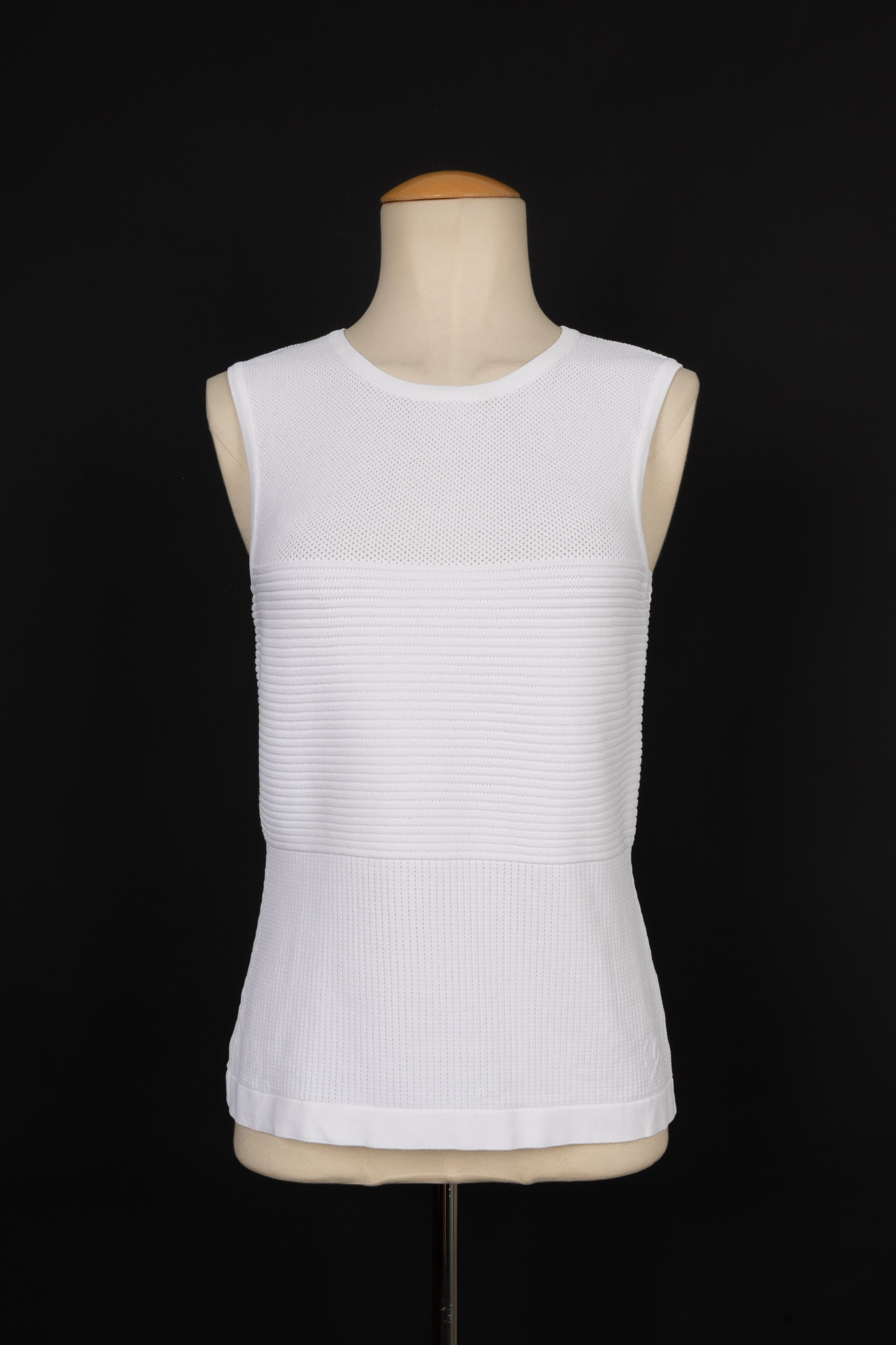 Haut en coton blanc Chanel