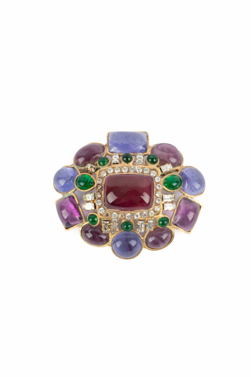 Broche en pâte de verre Chanel