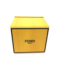 FENDI key ring 7AR894 leather yellow logo/accessories mini box Women Used