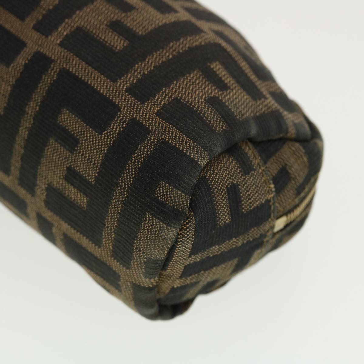FENDI Zucca Canvas Pouch Black Brown 40210