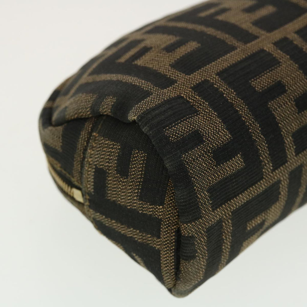 FENDI Zucca Canvas Pouch Black Brown 40210