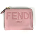 FENDI Folded wallet 8M0447 leather pink logo Women Used