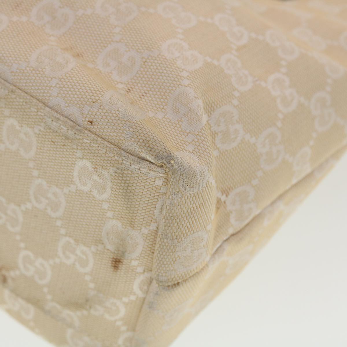 GUCCI GG Canvas Hand Bag Beige 40282