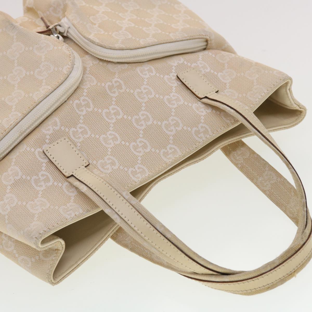 GUCCI GG Canvas Hand Bag Beige 40282