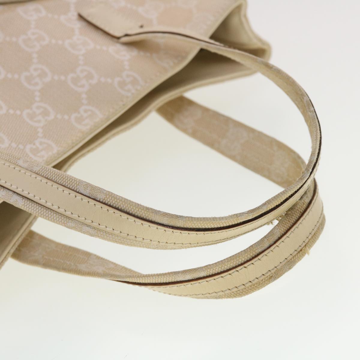 GUCCI GG Canvas Hand Bag Beige 40282