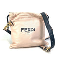 FENDI Shoulder Bag 8BT337 leather pink Drawstring Pochette Pouch Crossbody pack slim clutch small Women Used