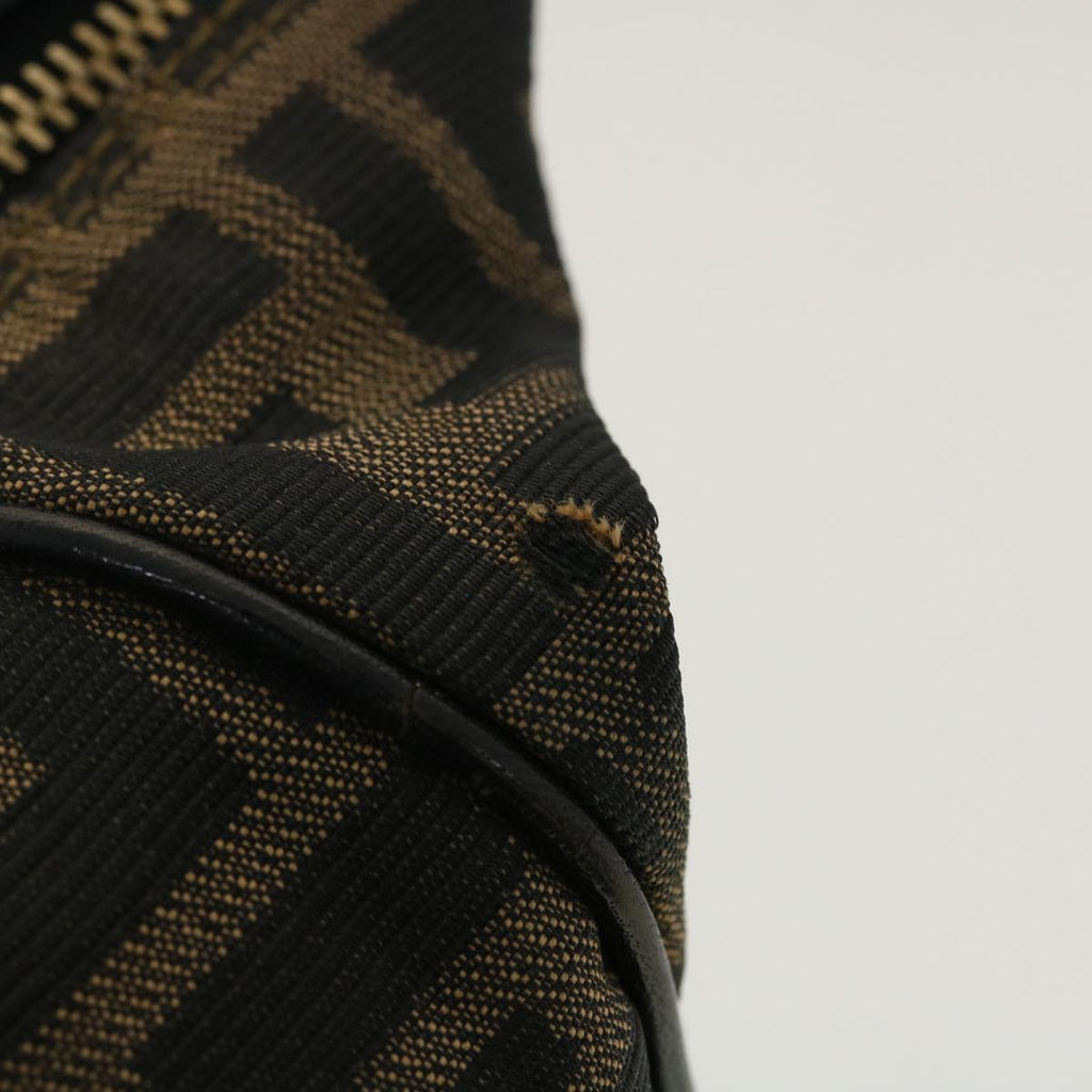 FENDI Zucca Canvas Hand Bag Black Brown 40339